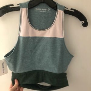 NWT Outdoor Voices Slashback Crop top